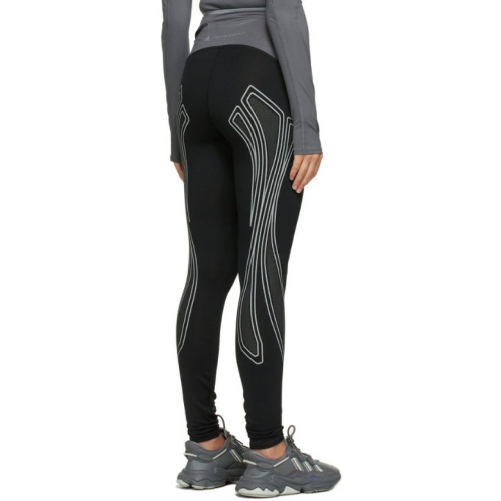 NWOT Adidas by Stella McCartney Truepace Cold.Rdy Leggings Black & Gray Size XS - Picture 2 of 14